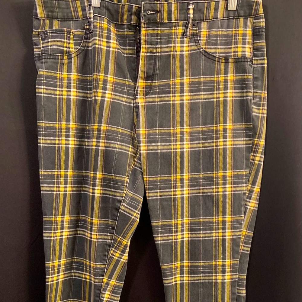 Yellow and black jeans